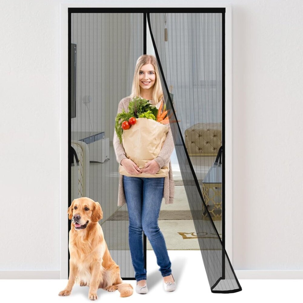 Magnetic Screen Door - Fits Door Opening 36 x 82 in, Actual Screen Size 38"x83",